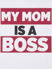 Camiseta estampada Mom Boss para niños