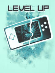 Camiseta con gráfico Level Up para niños