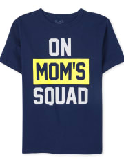 Boys Mom's Squad Graphic Tee