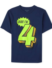 Boys Birthday 4 Graphic Tee