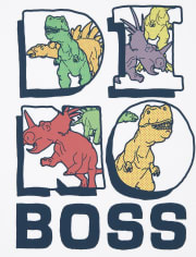 Camiseta con estampado Dino Boss para niños