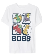 Boys Dino Boss Graphic Tee