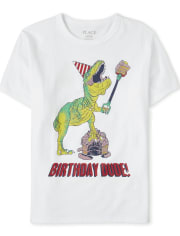 Boys Birthday Dino Graphic Tee