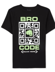 Camiseta gráfica Bro Code para niños