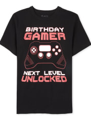 Camiseta gráfica de jugador de cumpleaños para niños