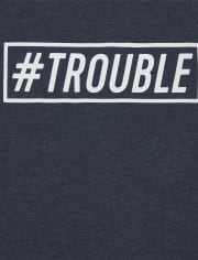 Boys Dad And Me Trouble Graphic Tee