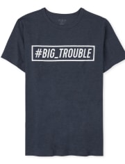 Camiseta estampada Dad And Me Trouble para hombre