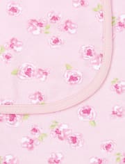 Baby Girls Rose Bib And Burp Cloth 6-Piece Set