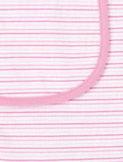 Baby Girls Rose Bib And Burp Cloth 6-Piece Set