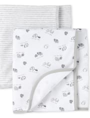 Unisex Baby Elephant Swaddle Blanket 2-Pack