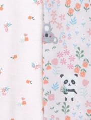 Baby Girls Panda And Koala Bodysuit 5-Pack