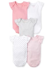 Baby Girls Bodysuits 5-Pack