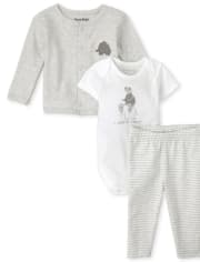 Ensemble unisexe 3 pièces Take Me Home pour bébé éléphant