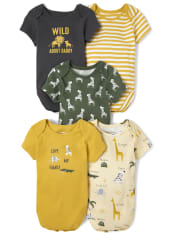 Baby Boys Safari Bodysuit 5-Pack