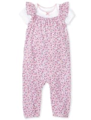 Baby Girls Floral 2-Piece Playwear Set