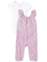 Baby Girls Floral 2-Piece Playwear Set