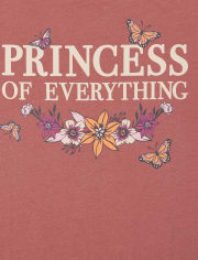 Camiseta con gráfico de princesa de todo para niñas