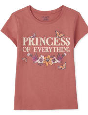 Camiseta con gráfico de princesa de todo para niñas