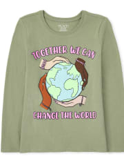 Camiseta estampada Girls Change The World