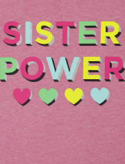 Girls Sister Power Graphic Tee