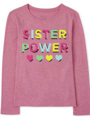 Girls Sister Power Graphic Tee