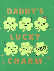 Baby And Toddler Girls St. Patrick's Day Lucky Charm Graphic Tee