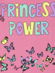 Baby And Toddler Girls Princess Power Graphic Tee