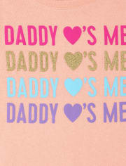 Baby And Toddler Girls Daddy Loves Me Graphic Tee