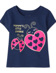 Baby And Toddler Girls Mommy's Lovebug Graphic Tee