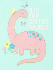 Camiseta con estampado de Sistersaurus para bebés y niñas pequeñas