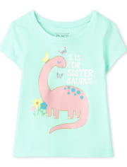 Camiseta con estampado de Sistersaurus para bebés y niñas pequeñas