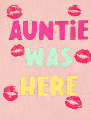 Baby And Toddler Girls Auntie Graphic Tee