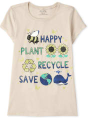 Girls Recycle Graphic Tee