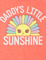 Camiseta con gráfico Daddy&#39;s Sunshine para bebés y niñas pequeñas