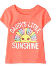 Camiseta con gráfico Daddy&#39;s Sunshine para bebés y niñas pequeñas
