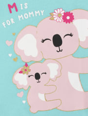 Camiseta con gráfico Mommy Koala para bebés y niñas pequeñas
