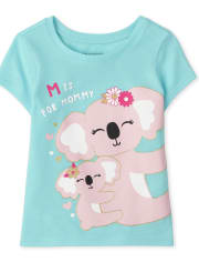 Camiseta con gráfico Mommy Koala para bebés y niñas pequeñas