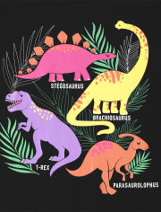 Camiseta con gráfico de dinosaurio para niñas