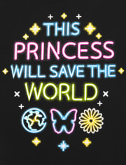Camiseta con estampado de chicas Save The World