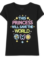 Camiseta con estampado de chicas Save The World