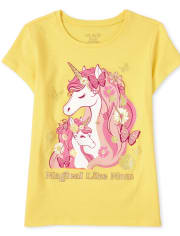 Girls Magical Unicorn Graphic Tee