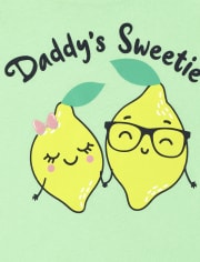 Camiseta estampada Daddy's Sweetie para bebés y niñas pequeñas