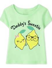 Camiseta estampada Daddy's Sweetie para bebés y niñas pequeñas