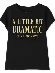 T-shirt graphique dramatique pour bébés et petites filles
