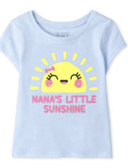 Camiseta estampada Nana's Sunshine para bebés y niñas pequeñas