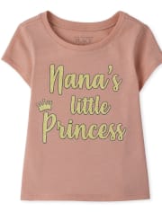 Baby And Toddler Girls Nana's Princess Graphic Tee