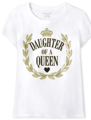 Girls Daughter Of A Queen Graphic Tee