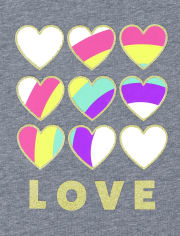 Pack de 2 camisetas con estampado Love para bebés y niñas pequeñas