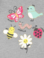 Baby And Toddler Girls Animals Graphic Tee 3-Pack