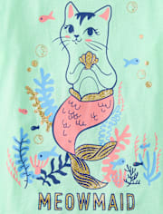 Girls Meowmaid Graphic Tee